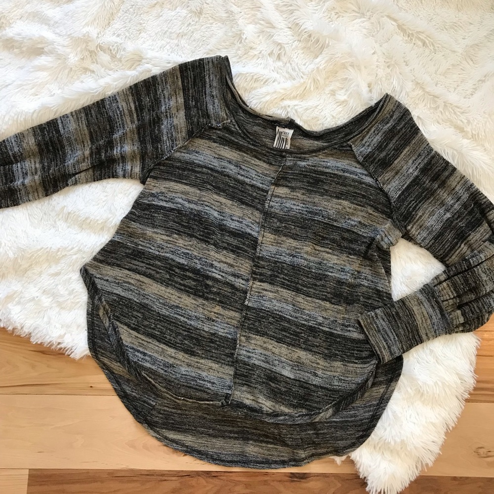 Free People off-shoulder Striped Tunic